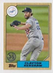 Clayton Kershaw 2022 TOPPS SERIES 1 1987 TOPPS BASEBALL #T87-38 DODGERS - Picture 1 of 1