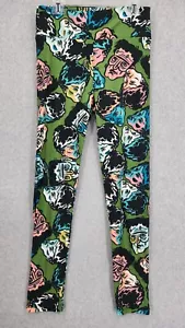 NeW LuLaRoe Kids Halloween Leggings Green Frankenstein Heads Pattern Sz One Size - Picture 1 of 7