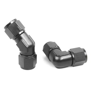 45 90 Degree Female to Female Swivel Coupler Union Car Fuel Oil Hose End Fitting - Picture 1 of 5