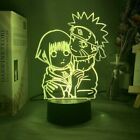 Figurine anime lampe 3D Naruto Uzumaki et Hinata Hyuga 7 couleurs DEL USB veilleuse