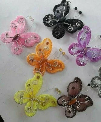 CraftbuddyUS Color Surtido 20 piezas Grande Nylon Alambre Colgante Mariposa, Decoración Foto 1 de 2