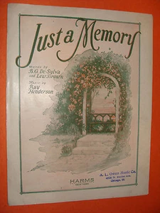 Just a Memory B G De Sylva, Lew Brown & Ray Henderson cover art by Barbelle 1927 - Picture 1 of 2