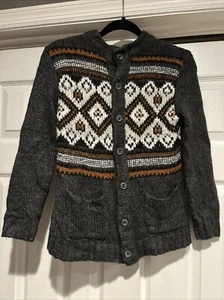 Gymboree Girls Knit Button Up Fair Isle Cardigan Sweater L 10/12 - Picture 1 of 9