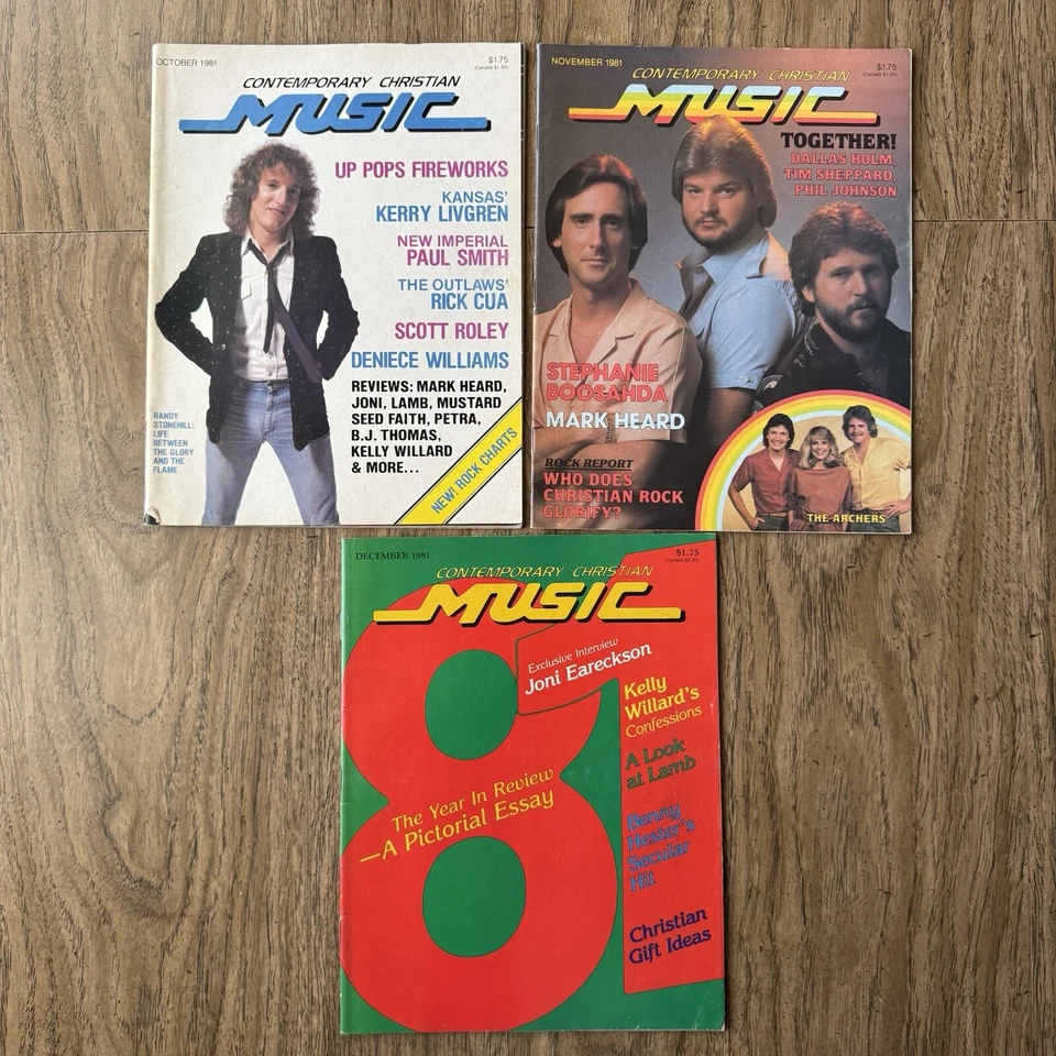 3 Issues 1981 Contemporary Christian Music Oct-Dec CCM Rock Magazine Kansas Foto 1 de 4