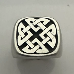 MJG PLATA ESTERLINA. ANILLO NUDO CELTA. 35 gr. Talla 10. - Imagen 1 de 7