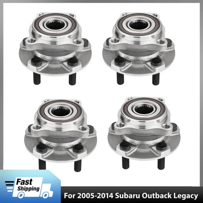 Conjunto de buje y cojinete de rueda delantera 4 piezas para Subaru Legacy 2010-2014 3,6 L H4 Foto 1 de 4