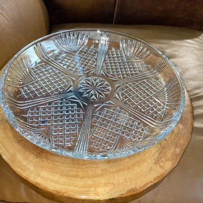 Plato redondo Anchor Hocking Glass Heritage 11,75" hecho en Italia Foto 1 de 4