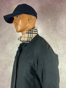 Burberry London Nova Check Trench Coat Liner Plaid Black Jacket England Size M - Picture 1 of 10