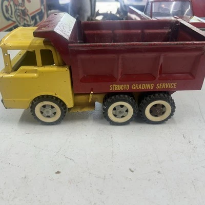 Juguete de acero prensado Structo de colección "Structo Deluxe Dumper" alrededor de 1950 rojo/amarillo Foto 1 de 4
