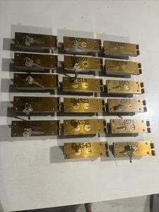 🇺🇸EIN VINTAGE MESSING MOSLER SAFE SCHLOSS MIT SCHLÜSSEL & SCHARNIER, 6”X 2”X 1-1/2” - Bild 1 von 24