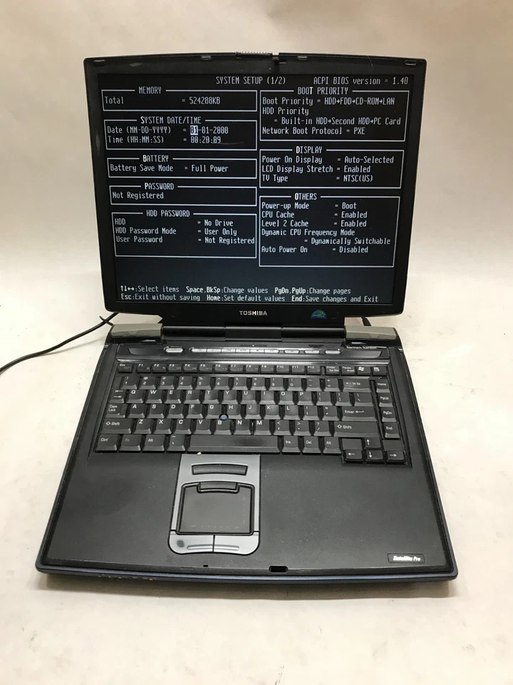 Notebook Toshiba M15-S405 15" Intel Centrino 512MB RAM SEM HDD/OS Botas Para BIOS -DW - Imagem 1 de 4