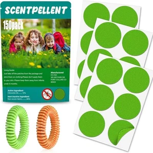 150Pack Mosquito Stickers Citronella Bug Patches for Kids Adult with 2Pack... - Picture 1 of 6