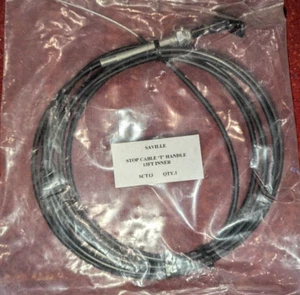 13ft heavy duty stop cable with T handle Saville SCT13 FREE UK SHIPPING - Picture 1 of 2