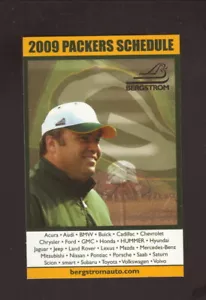 Green Bay Packers Mike McCarthy 2009 calendario de bolsillo Bergstrom automático - Imagen 1 de 1