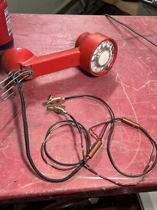 Vintage Automatic Electric  Rotary Lineman's Telephone Phone - Red - Picture 1 of 3