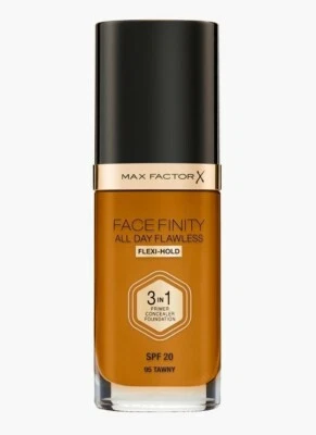 MAX FACTOR Facefinity 3 in 1 All Day Flawless Flexi-Hold 30ml SPF20 Tawny 95 - Image 1 of 2