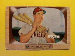 VINTAGE MEL CLARK #41 PHILADELPHIA PHILLIES - 1955 BOWMAN MLB BASEBALL - Picture 1 of 1