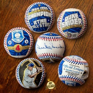 DUKE SNIDER, LA Dodgers Original Painted Art Baseball by Mike Floyd 1/1 - Picture 1 of 7