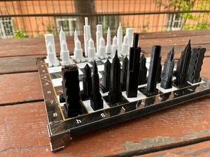 Skyscraper Chess Set - State Building Figures Game Pieces - 3D Tower Chess Set - Picture 1 of 11