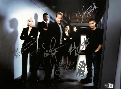 Tv Show 24 Season 3 Cast x6 Signed 11x14 Photo BAS (Grad Collection) Cover