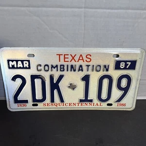 Matrícula combinada vintage MAR marzo 1987 2DK 109 CADUCADA arte de pared artesanías - Imagen 1 de 4