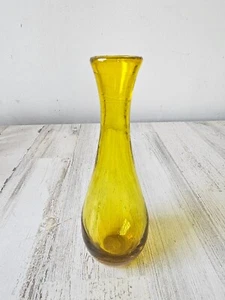 Vintage Blenko? Murano? Gelbe Blumenknospen Vase - Bild 1 von 7