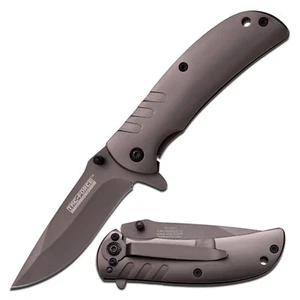 Tac-Force - Spring Assisted Knife - TF-847 2.75" Titanium Blade / Handle Gray - Picture 1 of 6