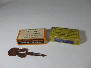 Recortadora y soportes de impresión de plumín de pluma en caja herramienta de recorte de fotos de papel inusual de colección - Imagen 1 de 4