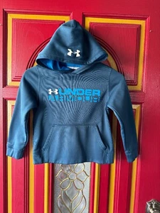 Under Armour Pullover Long Sleeve Hoodie  Green Loose Youth Extra  Small - Picture 1 of 2