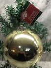Ship N 24 Hours. New-Christmas Gold Glass Ball Ornament: 5 in x 5 in.