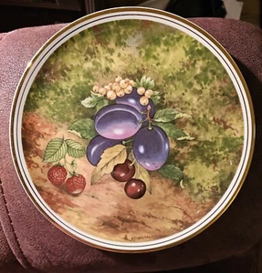 Edwardianische Früchte von Eden. Pflaumen & Kirschen Serie von sechs von Tony Heritage Platte  - Bild 1 von 4