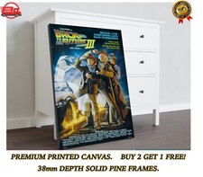 Back To The Future 3 Movie Large CANVAS Art Print Gift A0 A1 A2 A3 A4