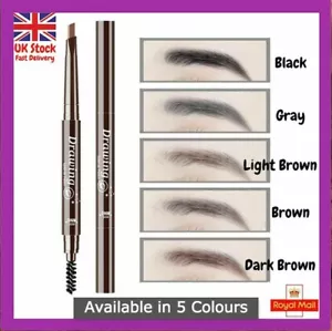 Eyebrow Pencil & Brush Fine Brow Definition Shaper Double Head Waterproof Liner  - Picture 1 of 8