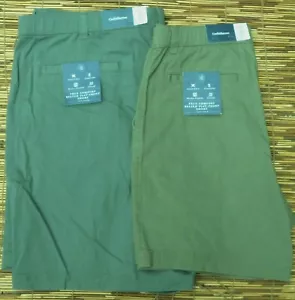CROFT & BARROW MEN'S LITE COOL TRUE COMFORT BELTED FLAT-FRONT SHORTS LIST $40 - Picture 1 of 8
