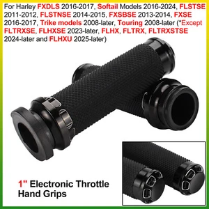 1 Pair 1" Electronic Throttle Hand Grips, For Harley FXDLS/FLSTSE/FLSTNSE/FXSBSE - Picture 1 of 15