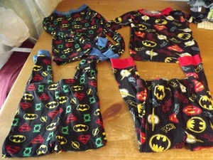 2pr KIDS JUSTICE LEAGUE PAJAMAS SIZE 6 super heroes - Picture 1 of 8