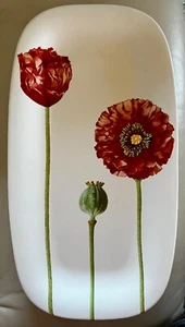 Vtg Villeroy & Boch Flora Summerfield Poppies New Old Stock 14.5” Rect. Platter - Picture 1 of 2
