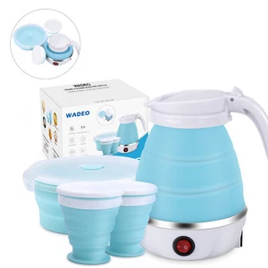 Portable Foldable Travel Kettle Electric Upgraded Food Grade Silicone 600ML - Picture 1 of 10