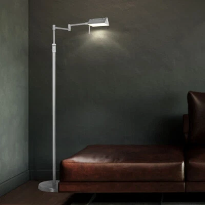 Lampada Da Terra LED Regolabile Per Camera Da Letto DIMMER In Acciaio - Immagine 1 di 4