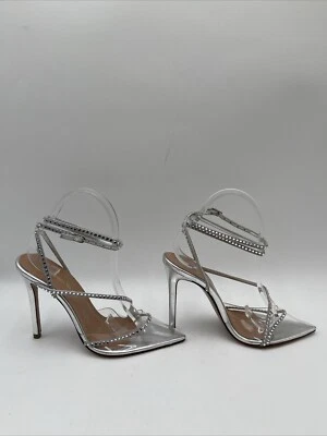 Women’s Andrea Wazen Dassy Sunset Pvc & Leather Sandals Silver Size 37.5 - Image 1 of 4