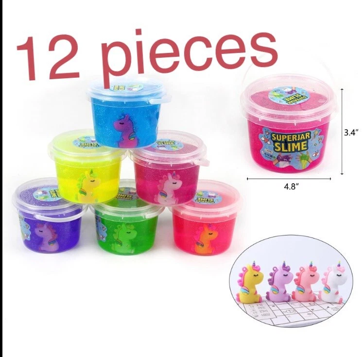 Paquete de 12 Slime Unicom Juguete Pastel Slime con Lindo Slime Cumpleaños Bolsa Fiesta Foto 1 de 2