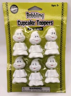 Wilton 2004 Bobble Head Halloween Fantasmas Cake Toppers 6 unidades Foto 1 de 2