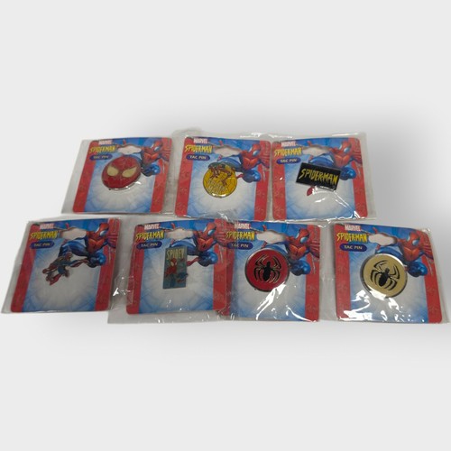 NEW Spider-Man Logo Tac Pin Hat Lapel Pinbacks 2004 Marvel MIXED LOT OF ...