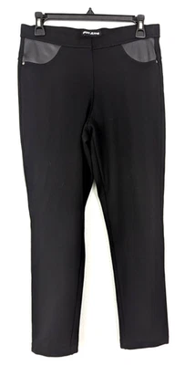 DKNY JEANS Talla L Ponte Tejido Leggings Negro Tirar de Cintura Elástica Elástica 0984 Foto 1 de 4