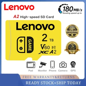 Carte Micro SD Lenovo 128 Go à 2 To 4k Haute Vitesse Haute Capacité - Photo 1 sur 12