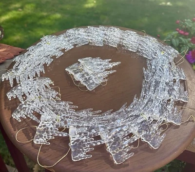 Vintage Melting Icicle Christmas Ornaments Light Covers Acrylic Plastic Lot 21 - Image 1 of 4