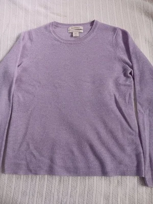 Ellen Tracey свитер женщин маленький фиолетовый 100% кашемир пуловер ворота - Изображение 1 из 4