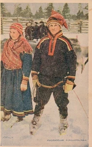 AK SUOMI /FINNLAND Vuomaselikä Porolappalaisia, Samen /Lappen 30/40er - Bild 1 von 1