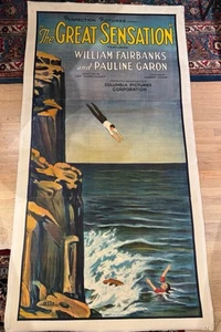 The Great Sensation 1925 Original Movie Poster Three Sheet Art William Fairbanks - Picture 1 of 8