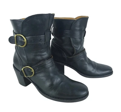 Botas al Tobillo Fiorentini+Baker Cuero Negro 2 Correas Tacón Grueso Talla EU 40 Foto 1 de 4